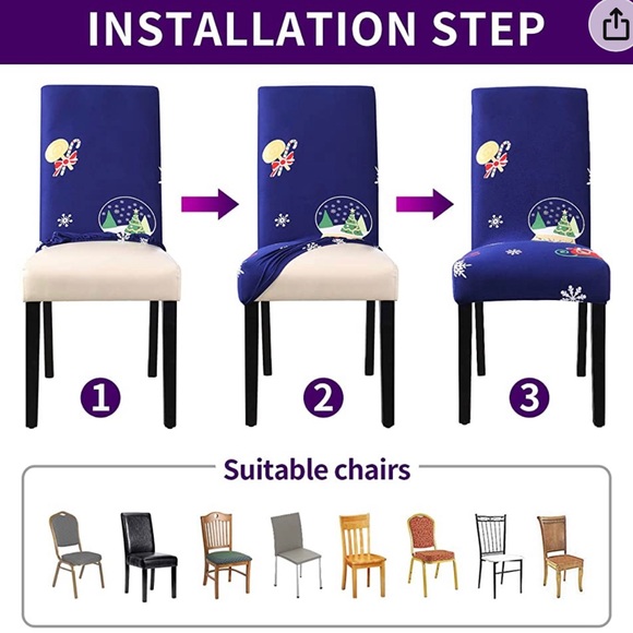 Hawaii flamingo chair covers set of 6 - Picture 5 of 6